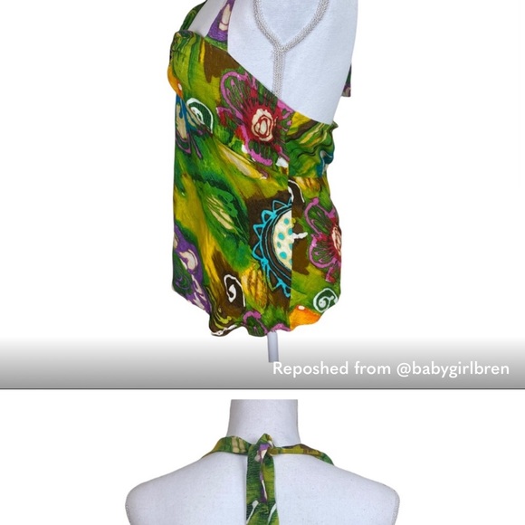 Jams world small halter top women’s tropical Hawaii shirt - Picture 2 of 9